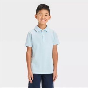 Boys' Short Sleeve Tipping Polo Shirt - Cat & Jack™ Blue M
